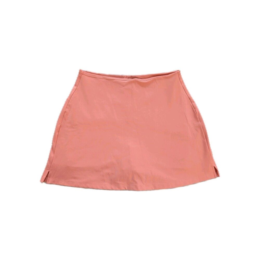 Girlfriend collective athletic tennis sport pink salmon shorts skirt Sz XL